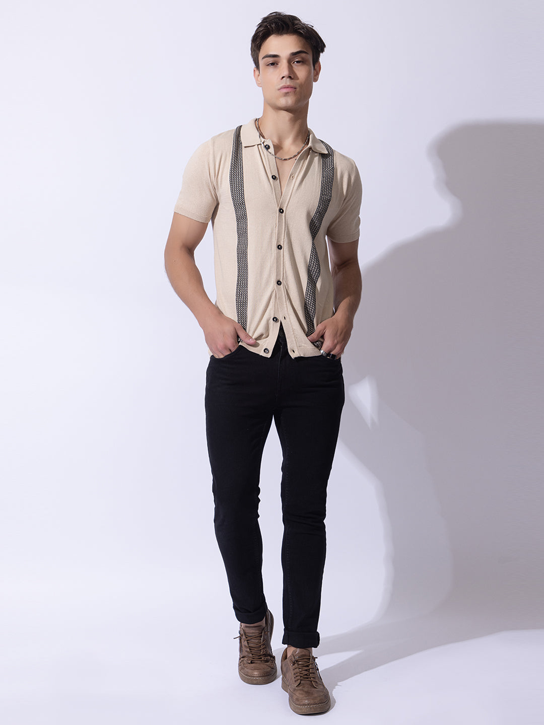 608 Resort Knit Polo I Oatmeal