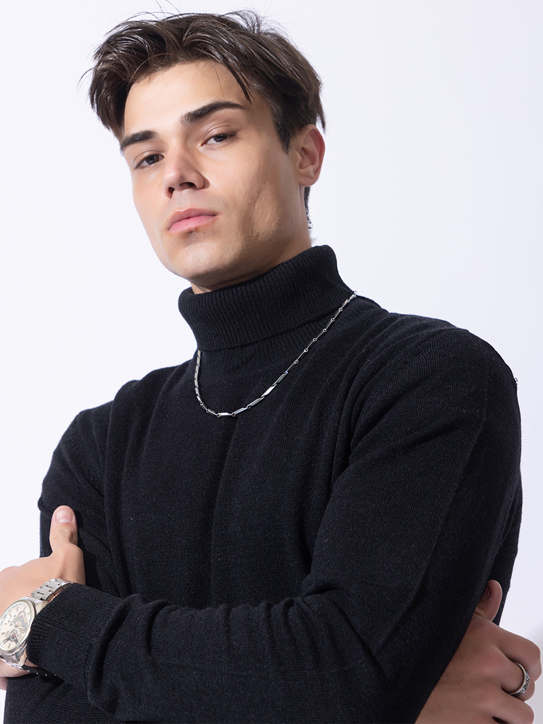 230 Turtle Neck Pullover I  Woolmark Certified I Black