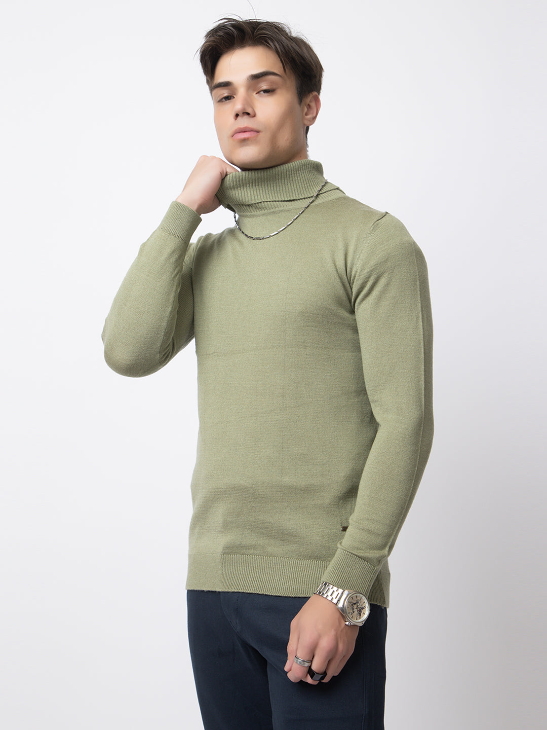 230 Turtle Neck Pullover I Wool I Woolmark Certified I Pista