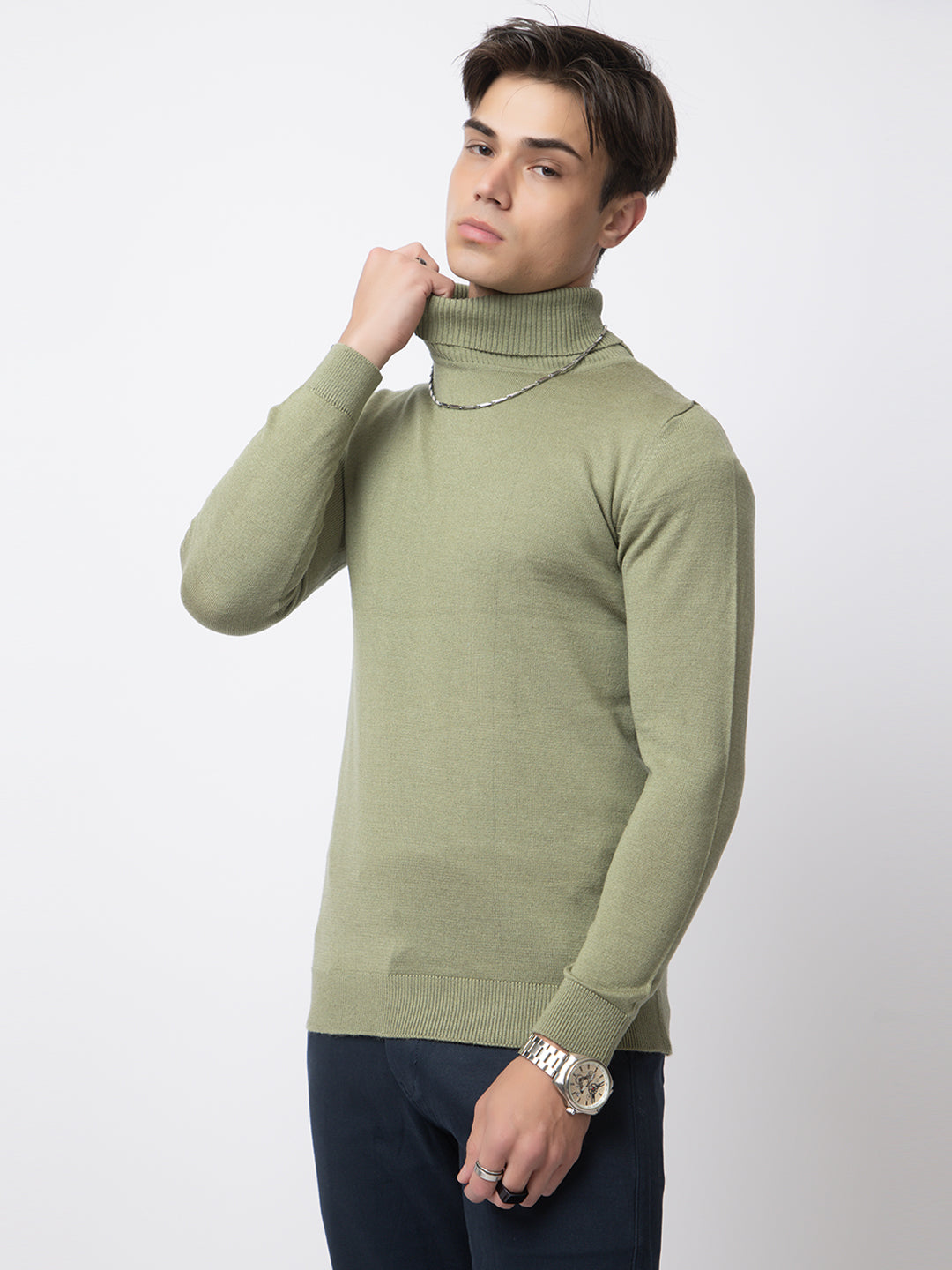 230 Turtle Neck Pullover I Wool I Woolmark Certified I Pista
