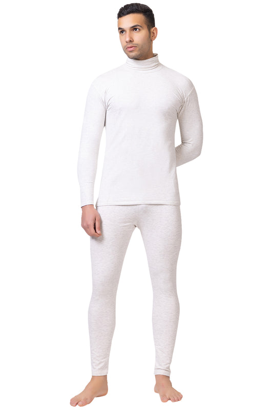 206 High Neck Quilted Thermal Set I Off White