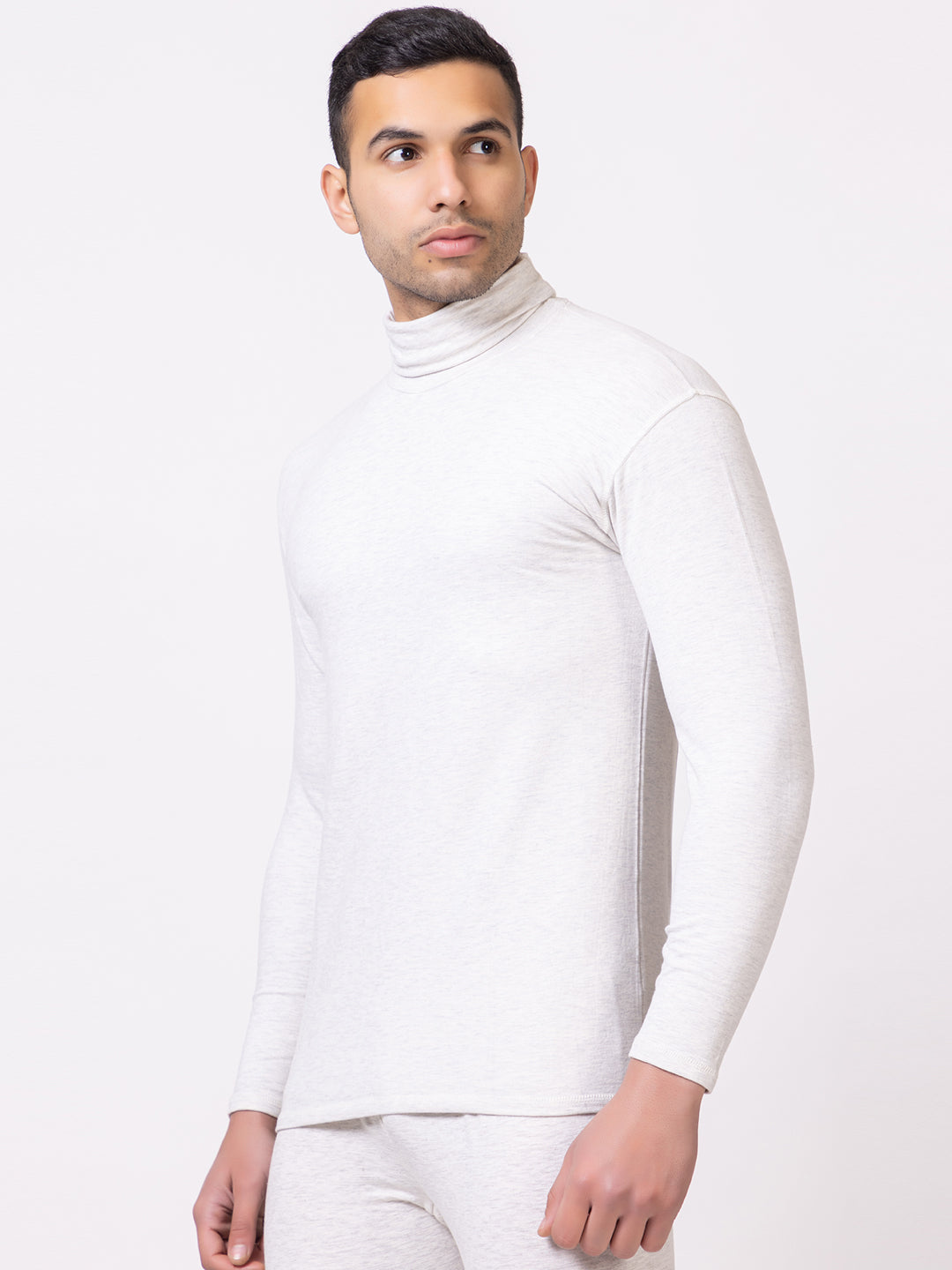 206 High Neck Quilted Thermal Set I Off White