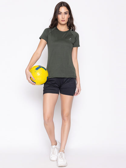 130 Camo Textured Dri-Fit Sports T-shirt I Olive