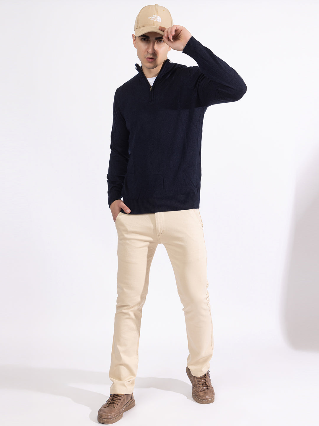 223 Half Zip Pullover I Wool I Woolmark Certified I Navy