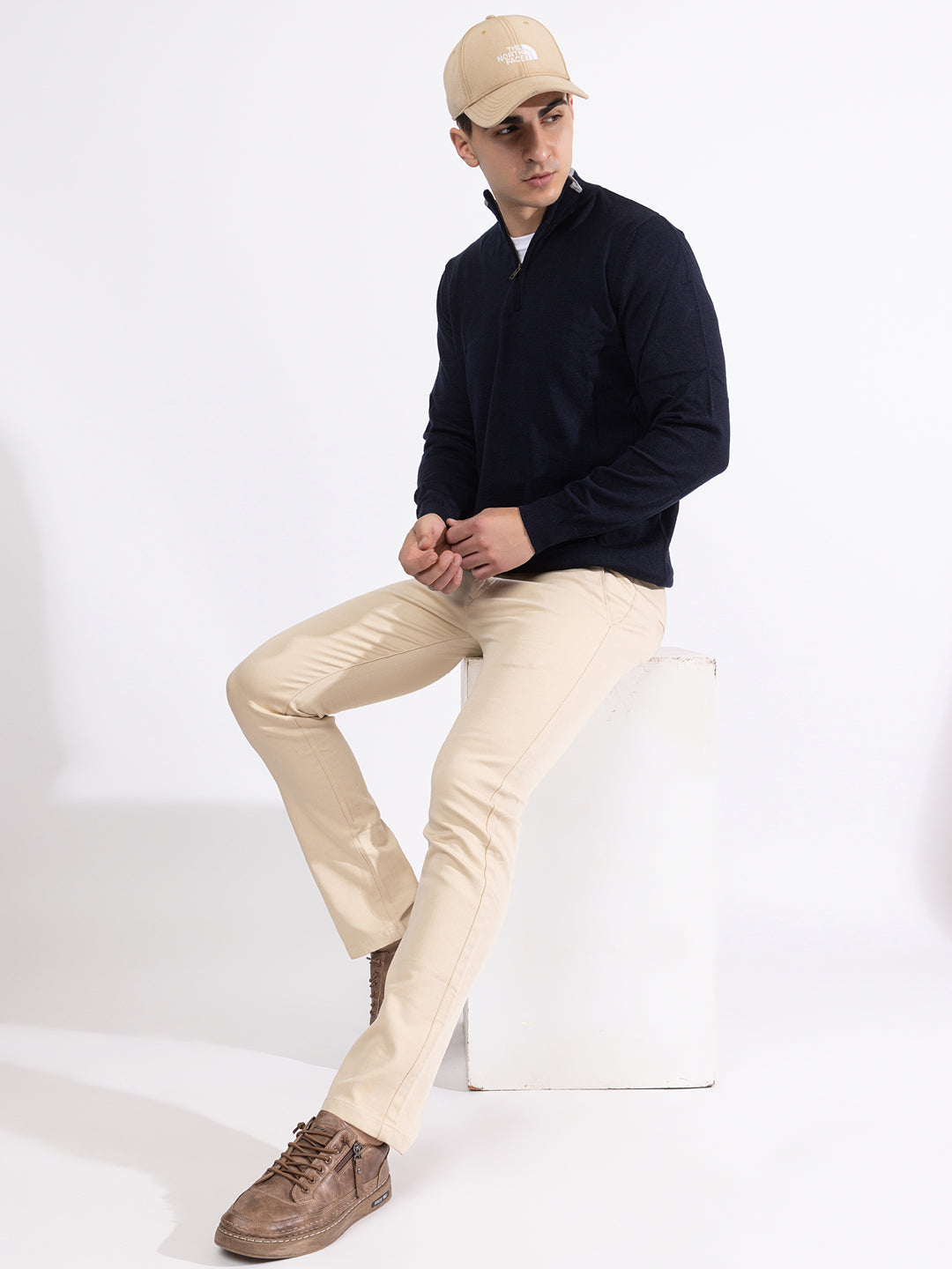 223 Half Zip Pullover I Wool I Woolmark Certified I Navy