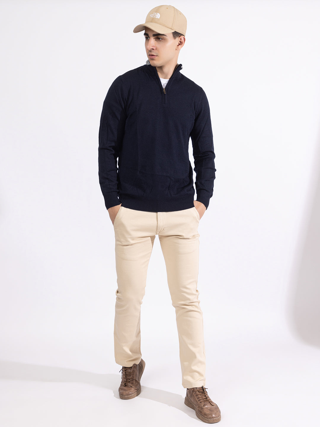 223 Half Zip Pullover I Wool I Woolmark Certified I Navy