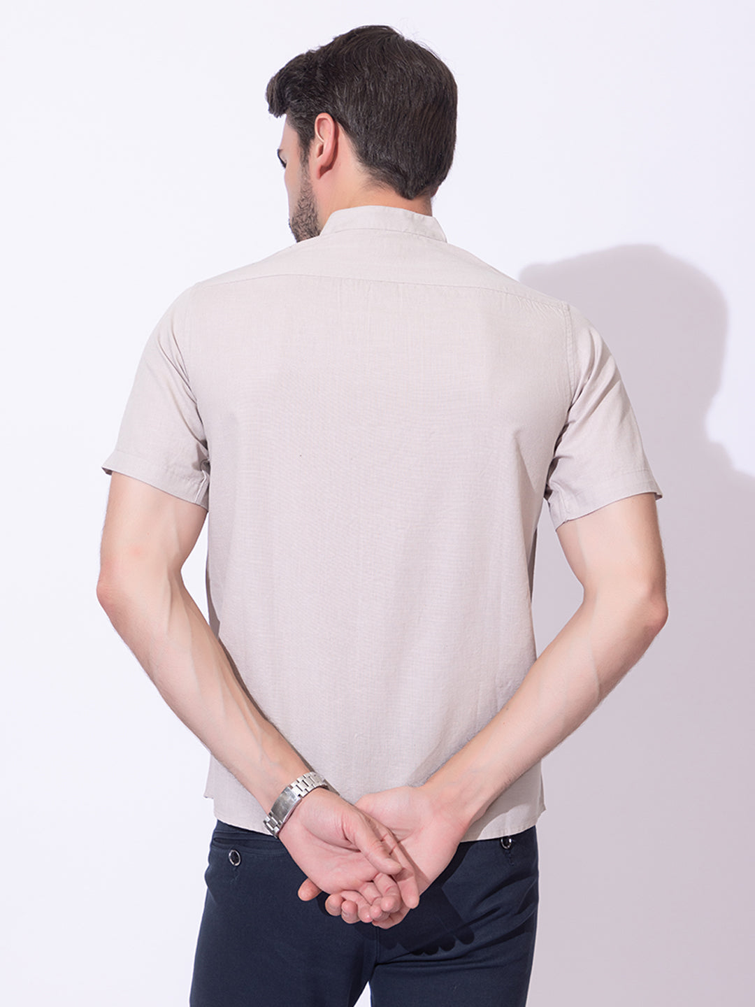 503 Men's Linen Shirt I Cement Grey