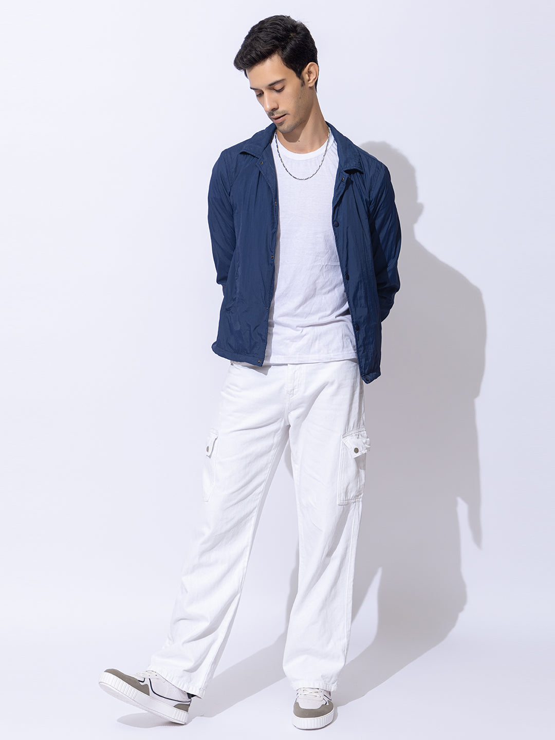 903 Light Utility Shacket I Mexican Blue