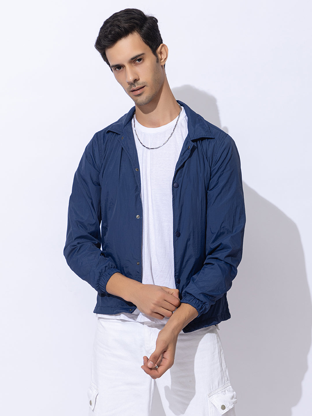 903 Light Utility Shacket I Mexican Blue