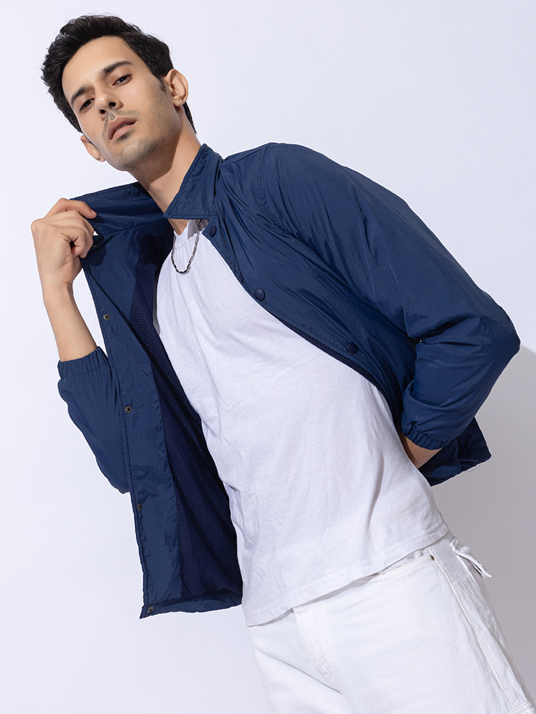 903 Light Utility Shacket I Mexican Blue