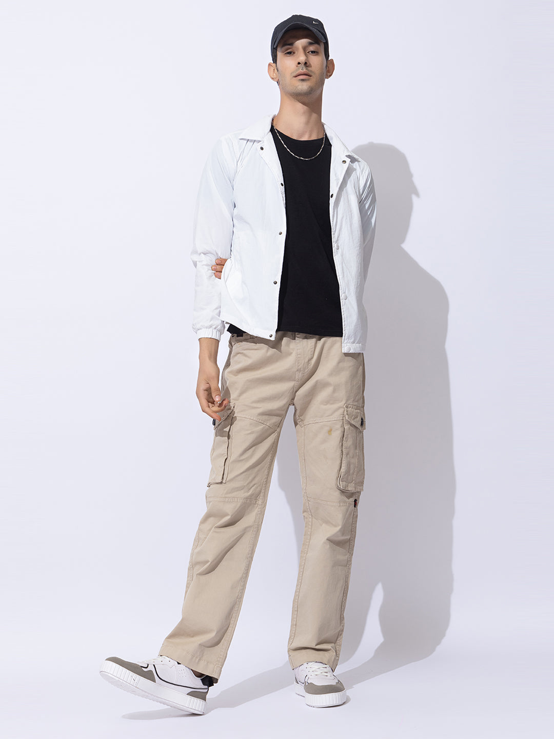903 Light Utility Shacket I Sporty White
