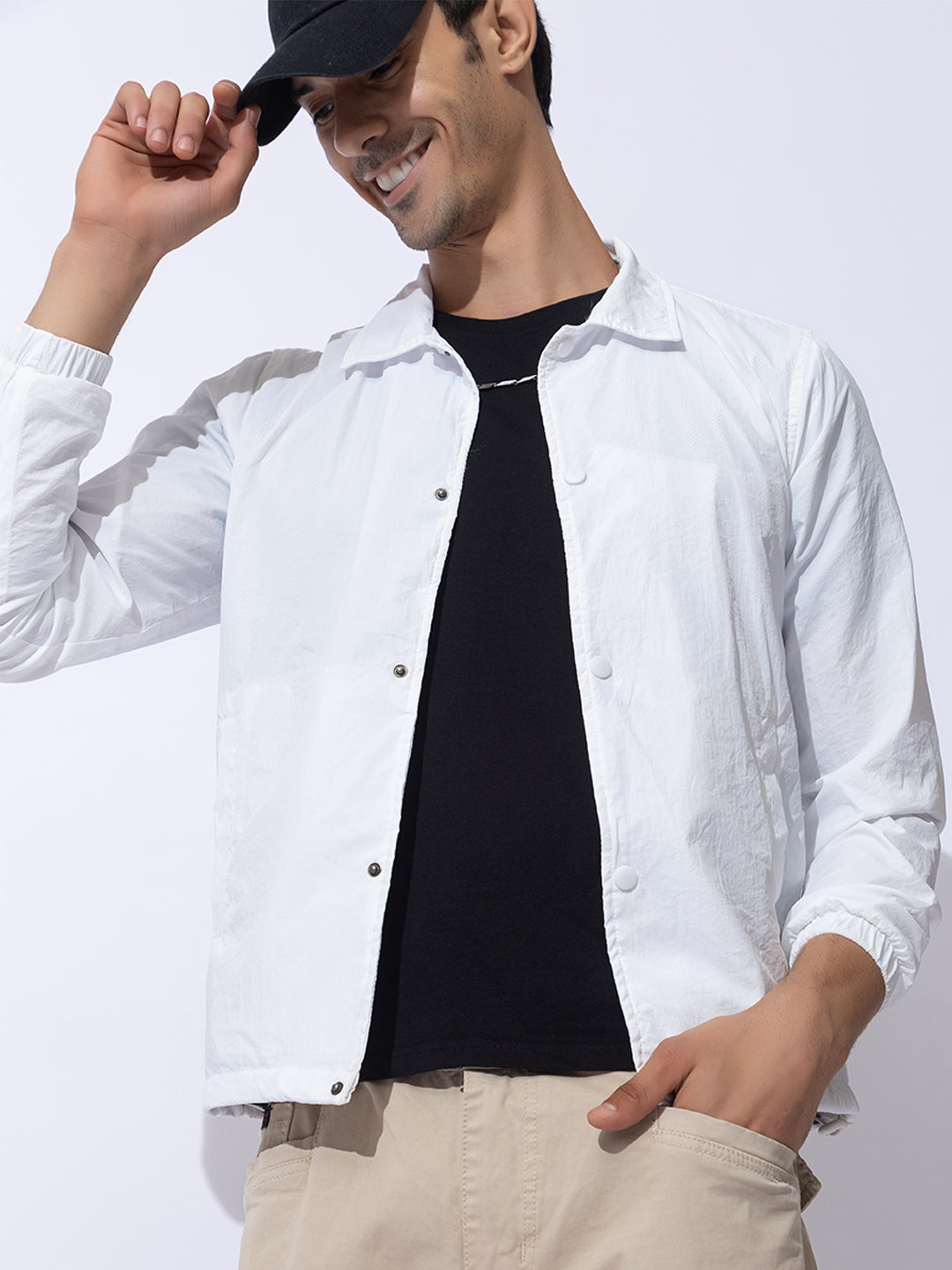 903 Light Utility Shacket I Sporty White