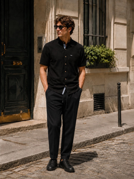Men's Summer Co Ord Set I 503 Black