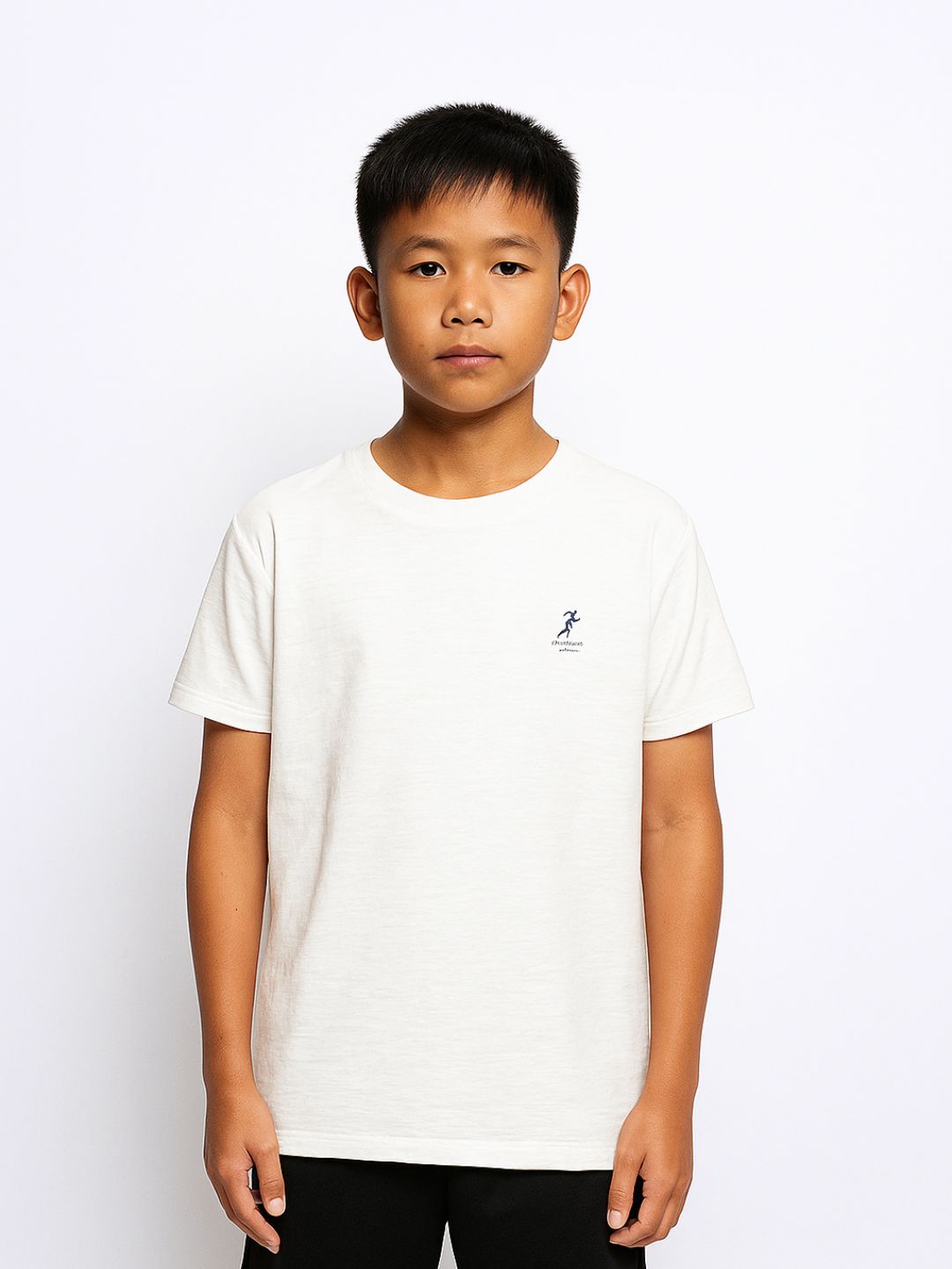 120 Boys Dri-Fit Sports T-shirt I Off White Textured