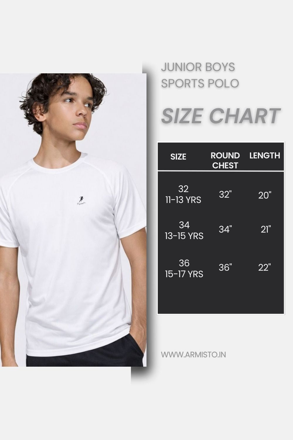 120 Boys Dri-Fit Sports T-shirt I White