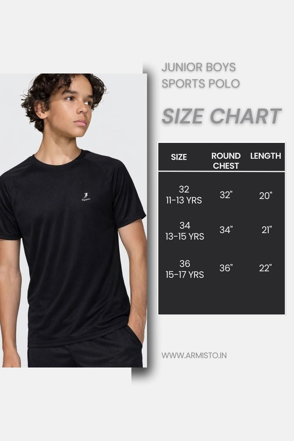 120 Boys Dri-Fit Sports T-shirt I Black