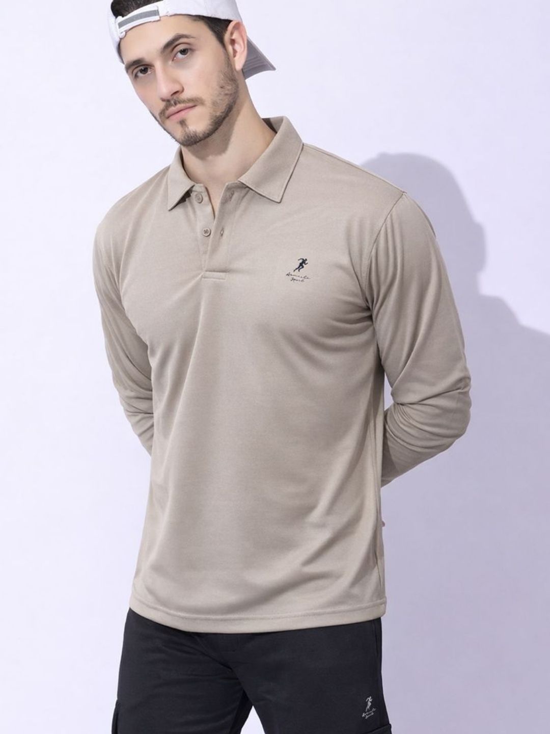 127 Polo Dri-Fit Sports T-shirt I Camel I Long Sleeves