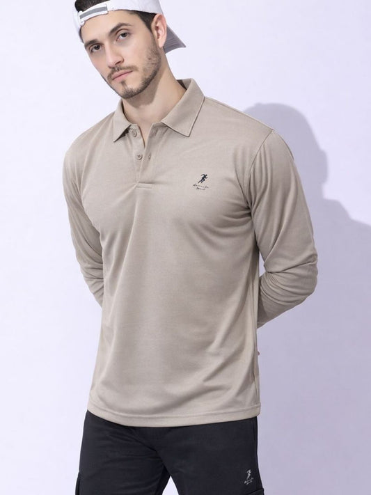 127 Polo Dri-Fit Sports T-shirt I Camel I Long Sleeves