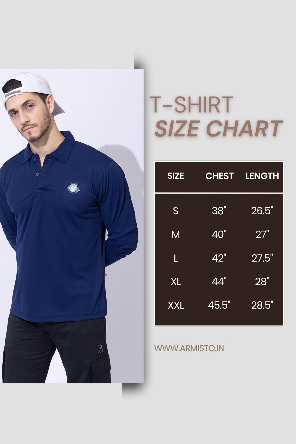 127 Polo Dri-Fit Sports T-shirt I Denim Blue I Long Sleeves