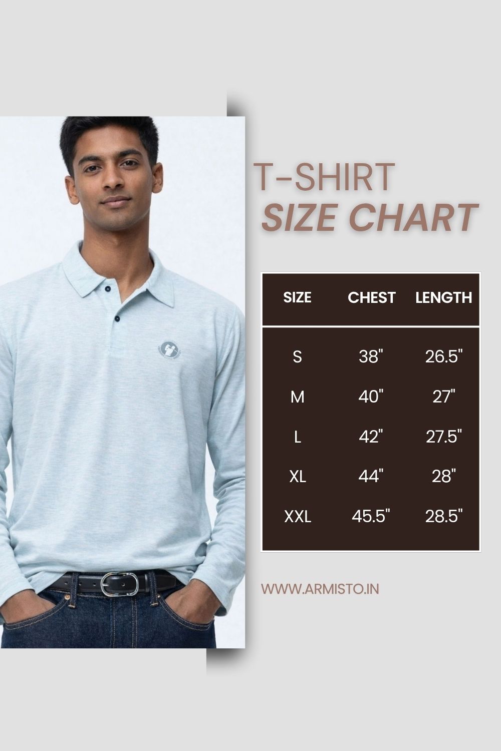 127 Polo Dri-Fit Sports T-shirt I Sky Blue I Long Sleeves