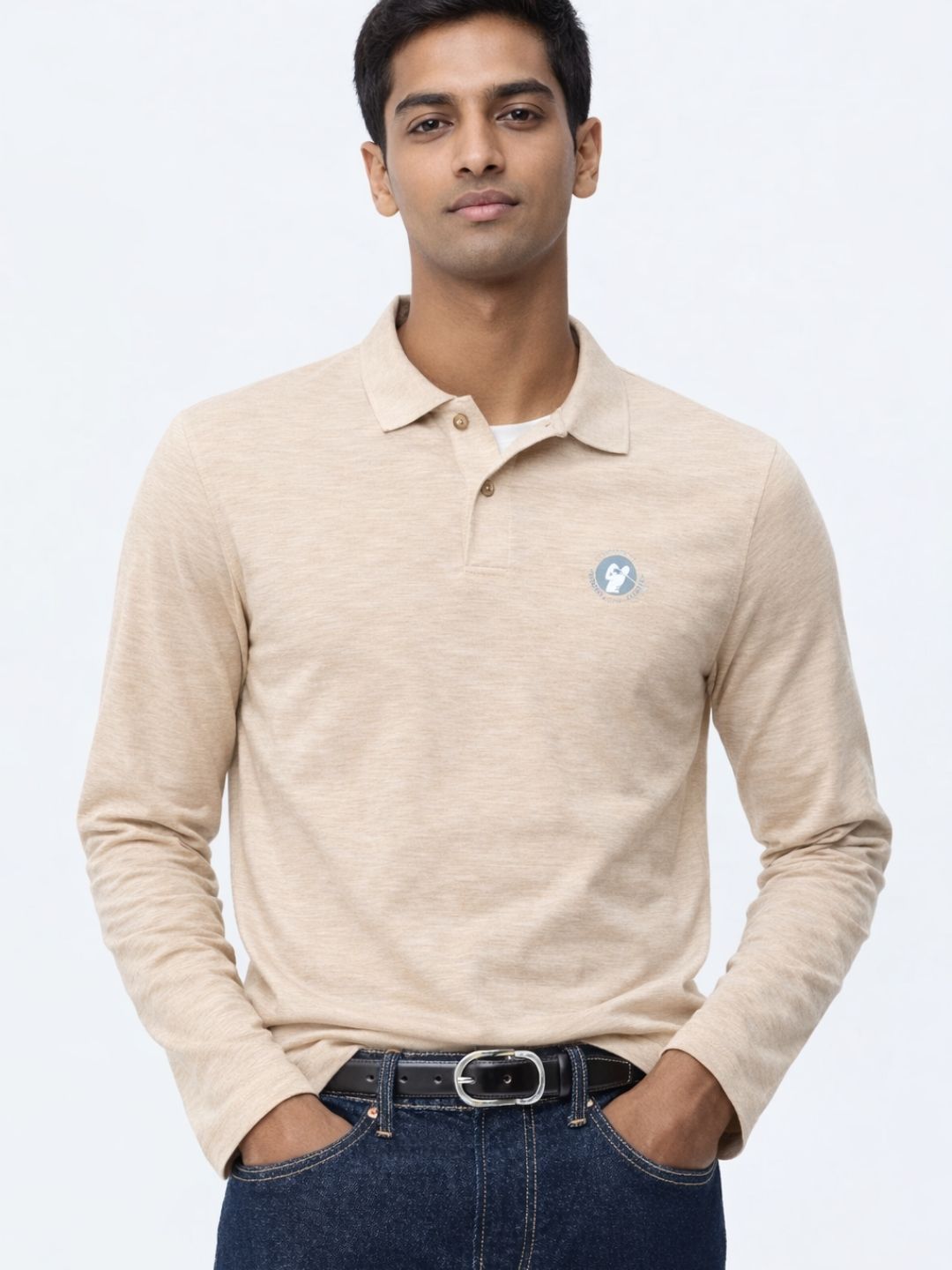 127 Polo Dri-Fit Sports T-shirt I Oatmeal I Long Sleeves