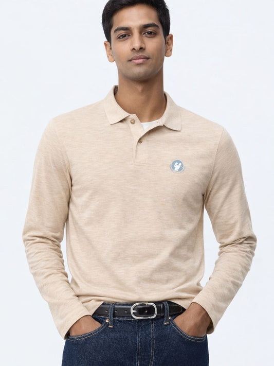 127 Polo Dri-Fit Sports T-shirt I Oatmeal I Long Sleeves