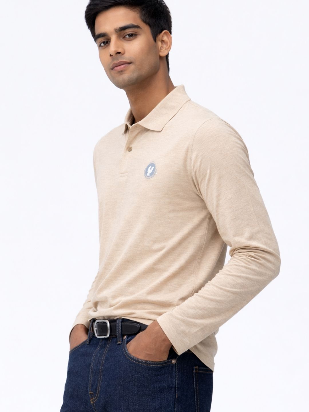 127 Polo Dri-Fit Sports T-shirt I Oatmeal I Long Sleeves