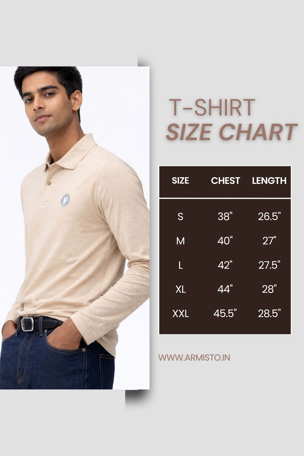 127 Polo Dri-Fit Sports T-shirt I Oatmeal I Long Sleeves