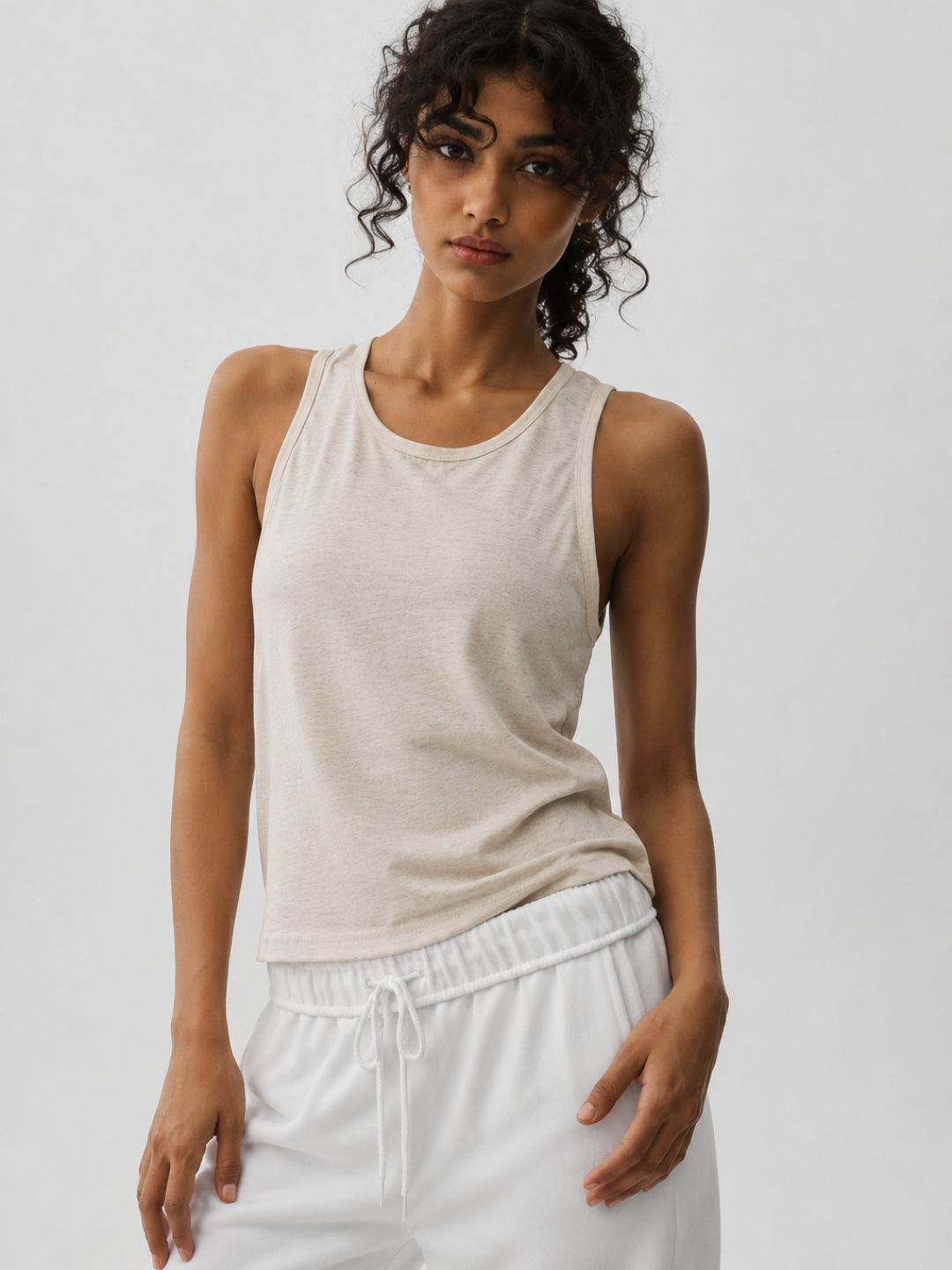 171 Flowy Dri-Fit Sports Tank I Pickleball I Oatmeal