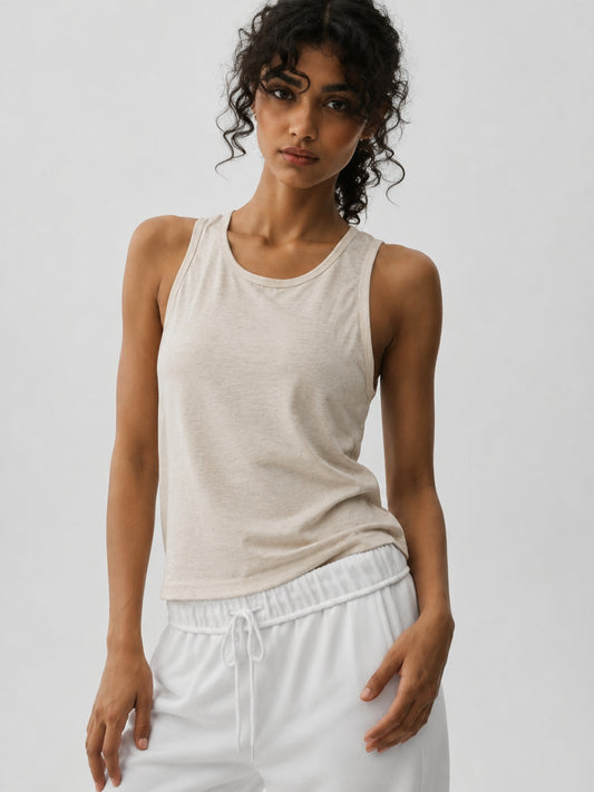 171 Flowy Dri-Fit Sports Tank I Pickleball I Oatmeal