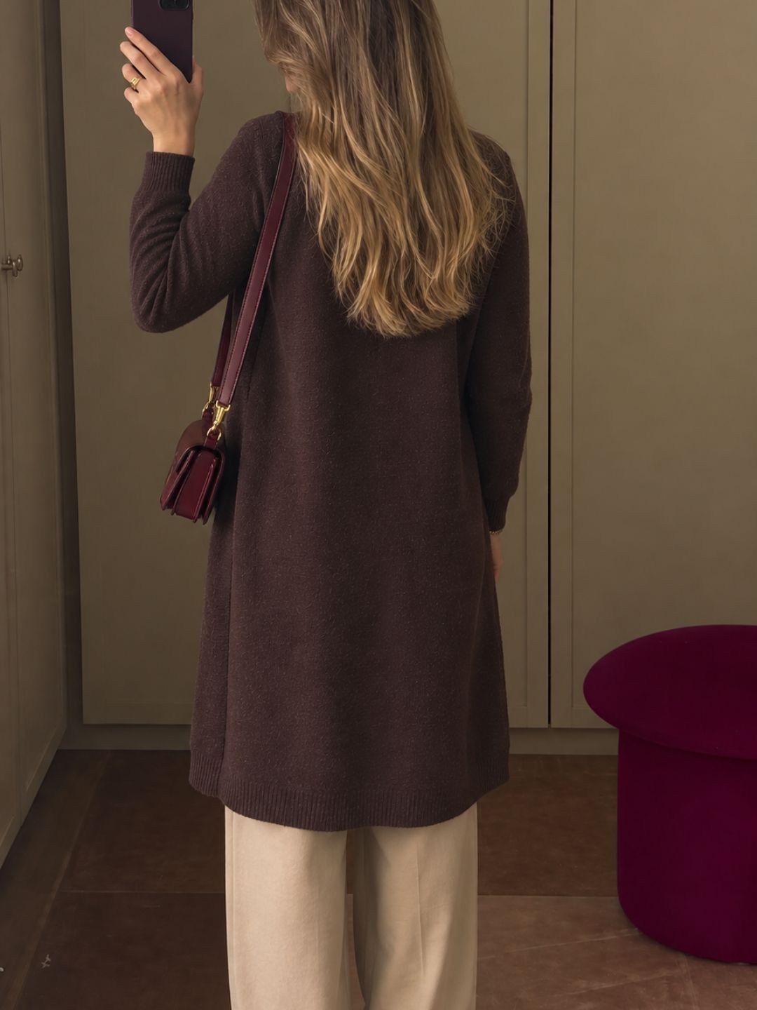 Winter Knit Shrug I Smoked Burgundy