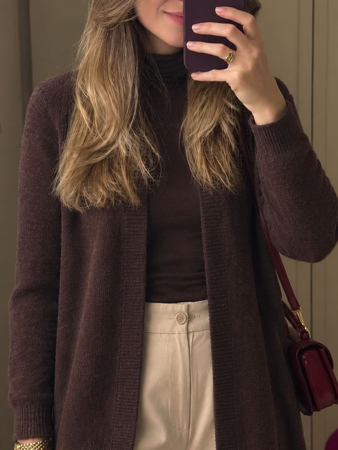 Winter Knit Shrug I Smoked Burgundy