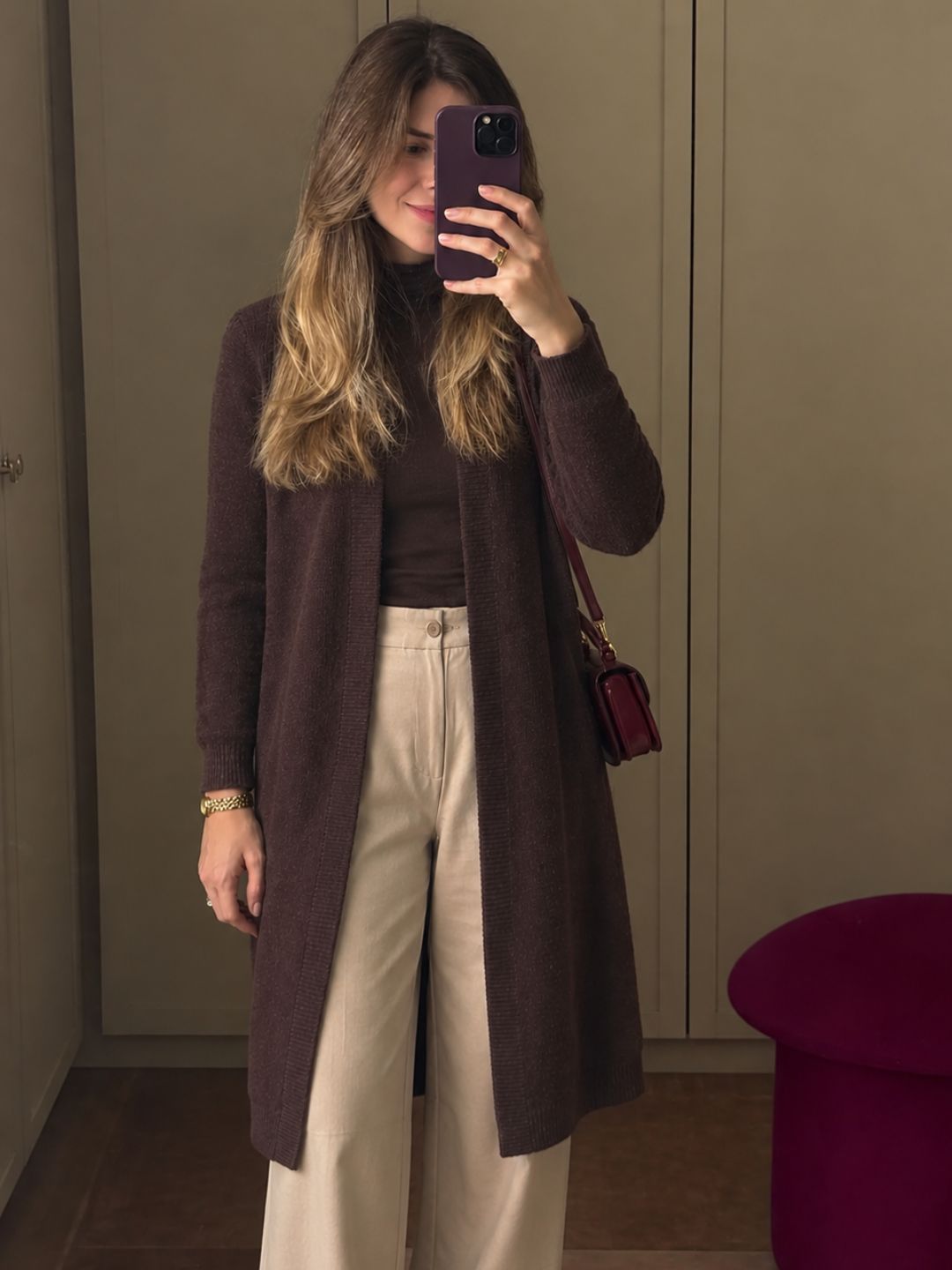 Winter Knit Shrug I Smoked Burgundy
