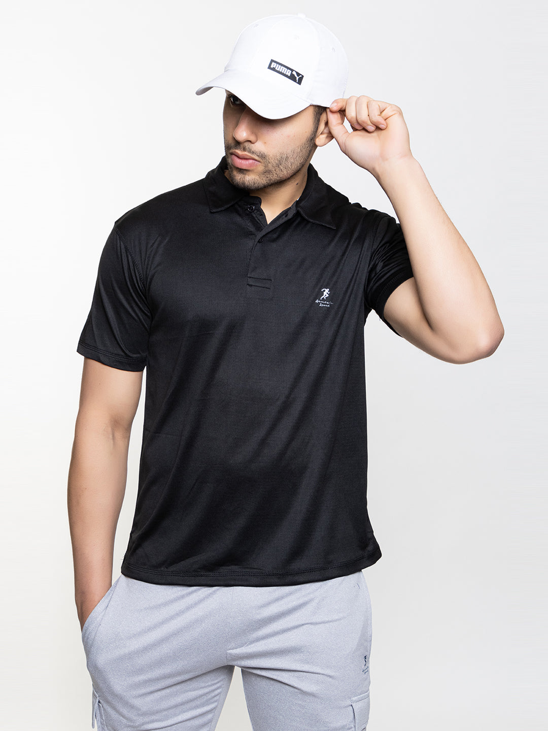 126 Polo Dri-Fit Sports T-shirt I Black