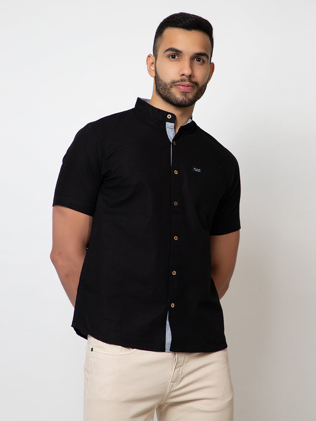 503 Men's Linen Shirt I Black