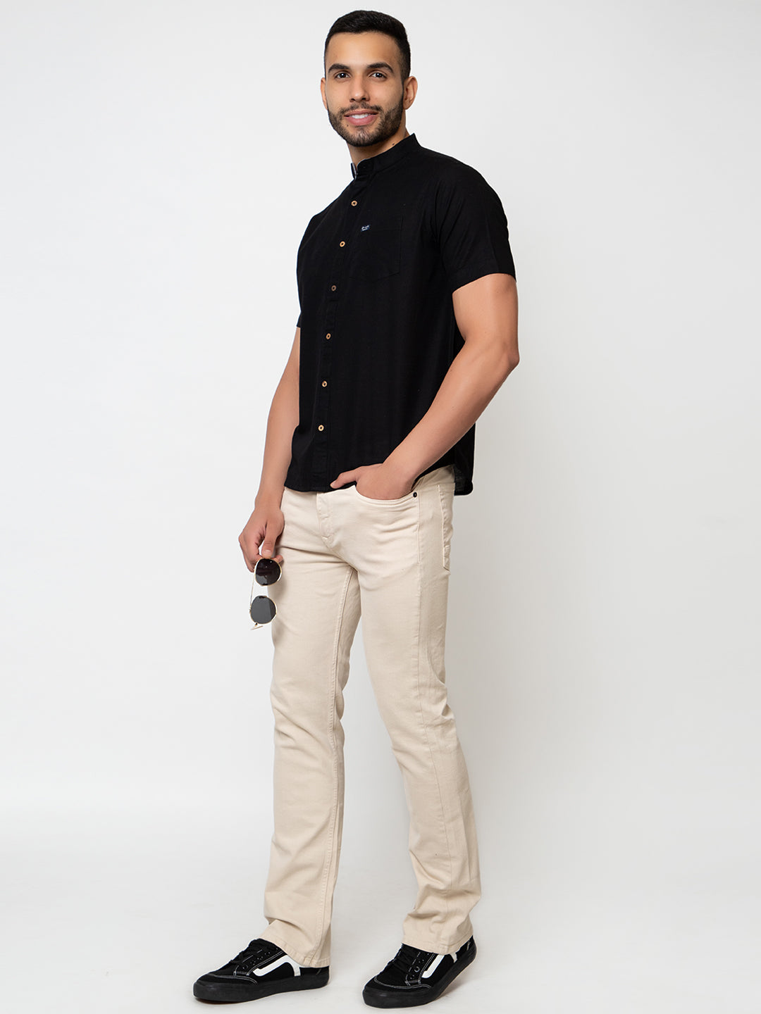 503 Men's Linen Shirt I Black