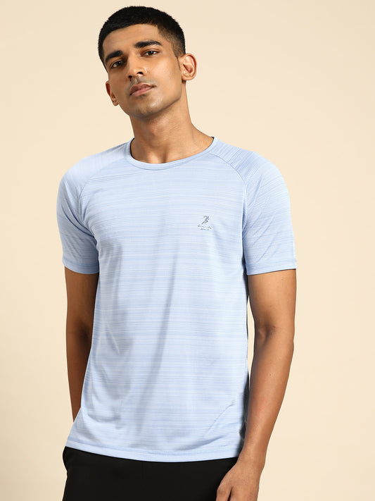 128 Textured Dri-Fit Sports Tshirt I Sky