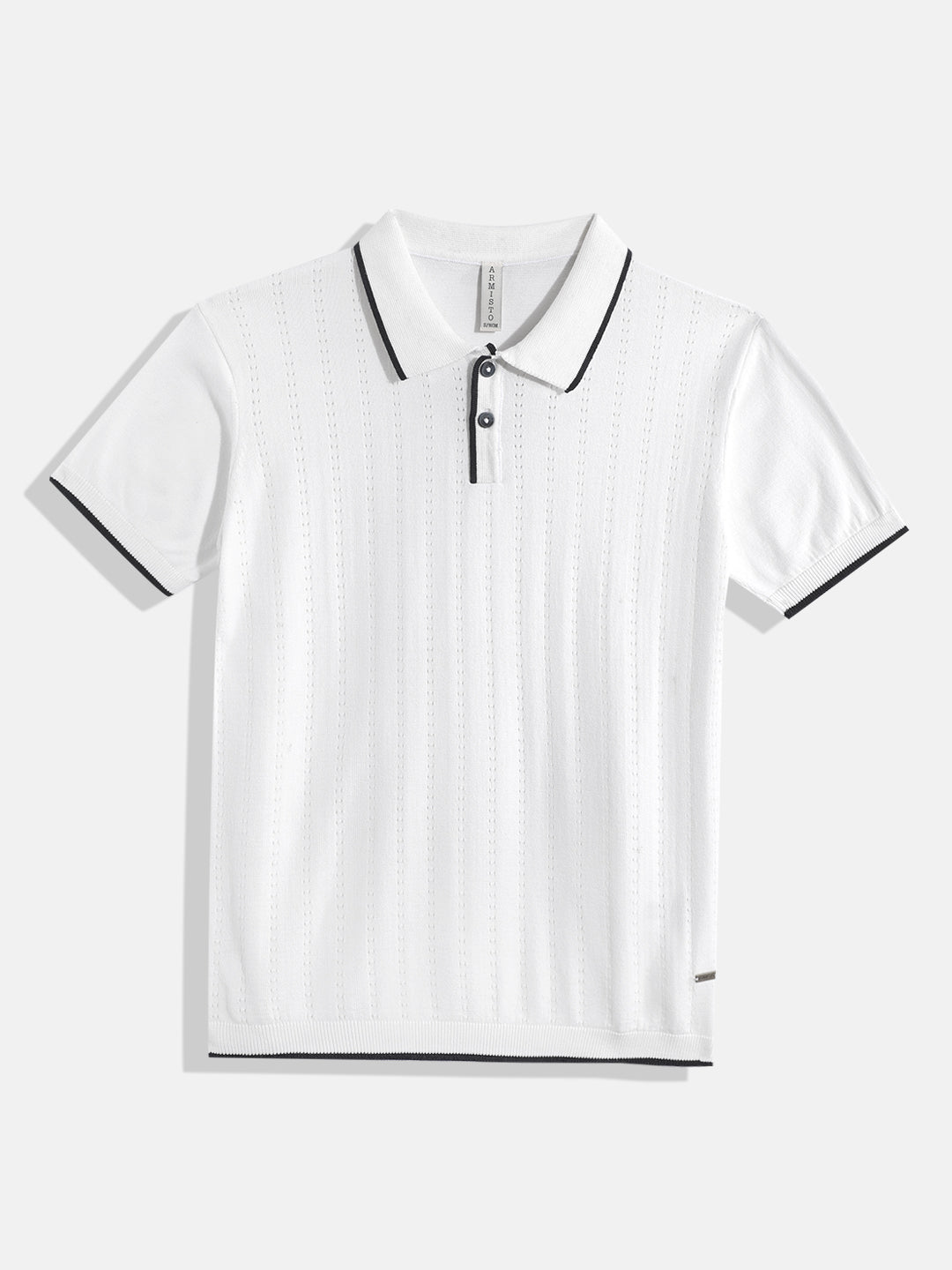 Italian Summer Textured Knit Polo I Vanilla I Boys