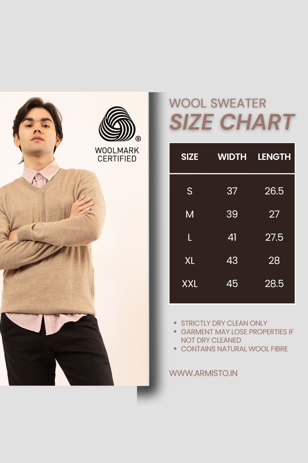 215 Solid Pullover I Wool I Woolmark Certified I Nutty Camel