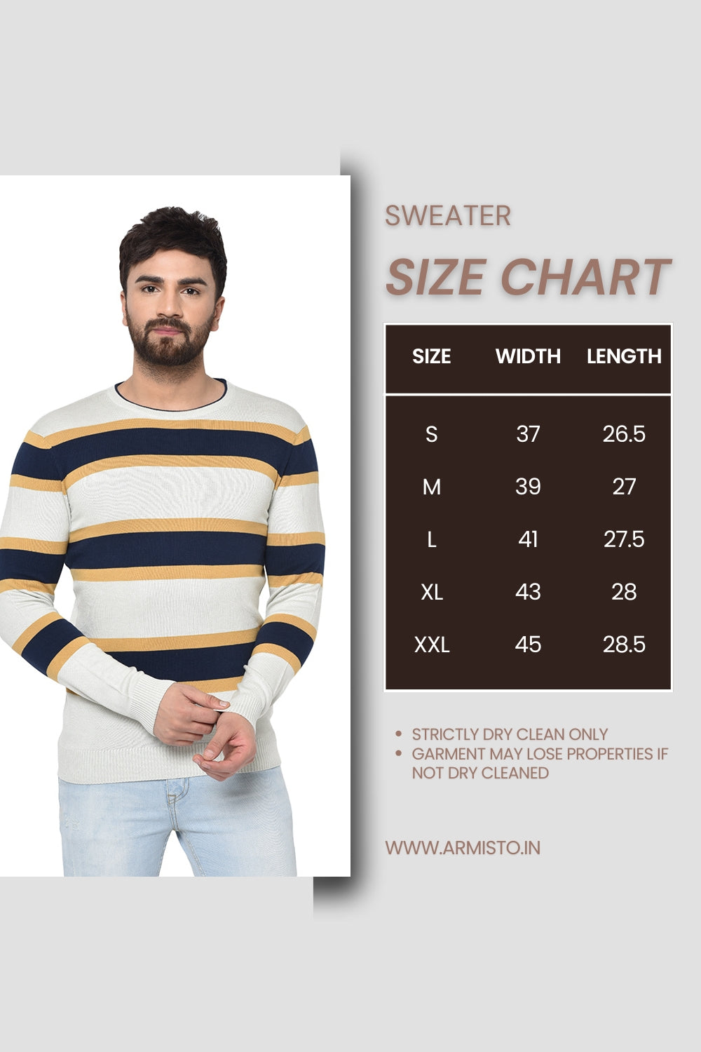 222 Korean Striped Pullover I Ecru