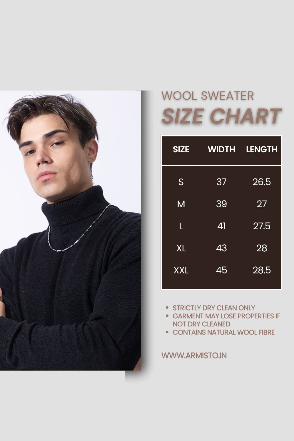 230 Turtle Neck Pullover I  Woolmark Certified I Black