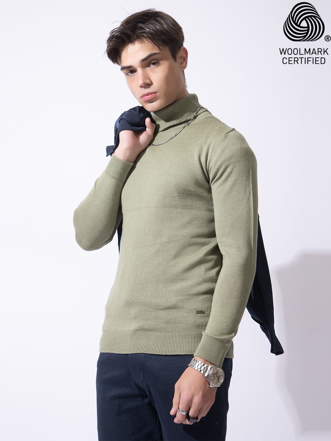 230 Turtle Neck Pullover I Wool I Woolmark Certified I Pista