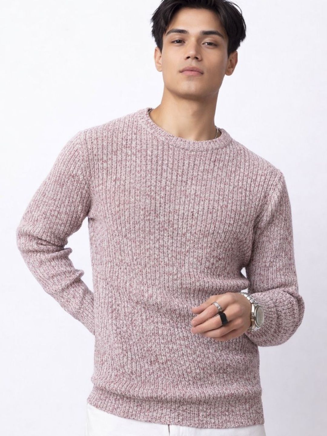 Limited Edition Chunky Ribbed Body Shaping Pullover I 237 Pink