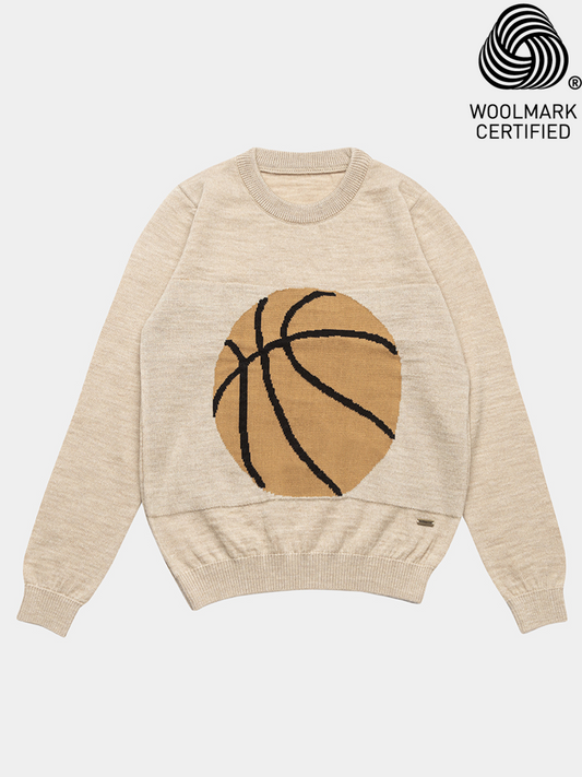244 Boys Pullover I Wool I Woolmark Certified I Oatmeal