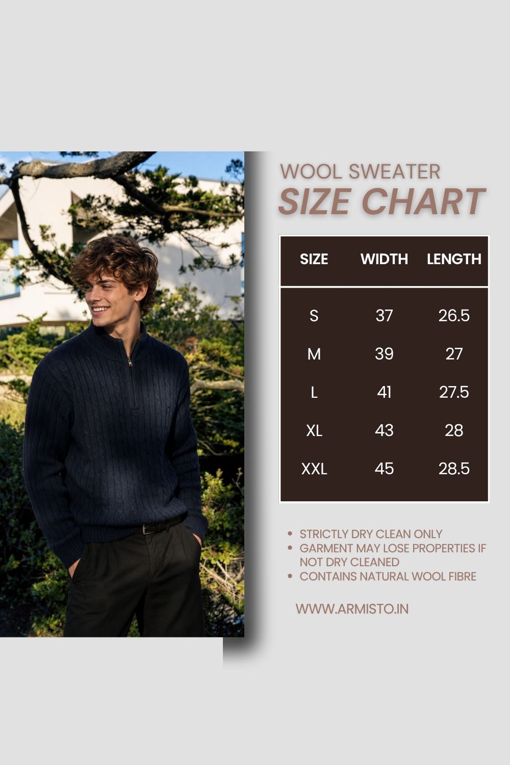 252 Half Zip Chunky Cable Pullover I French Navy