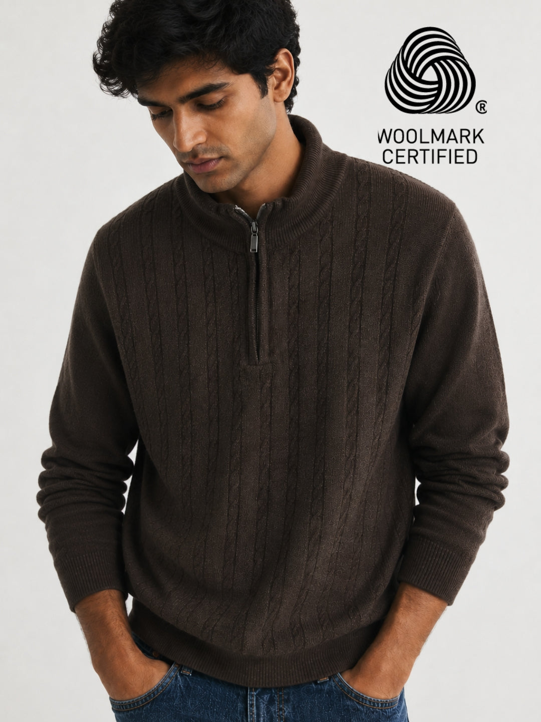 260 Half Zip Pullover I 100% Pure Wool I Woolmark Certified I Coffee Melange (Limited Edition) (Copy)