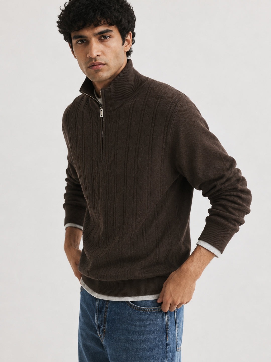 260 Half Zip Pullover I 100% Pure Wool I Woolmark Certified I Coffee Melange (Limited Edition) (Copy)