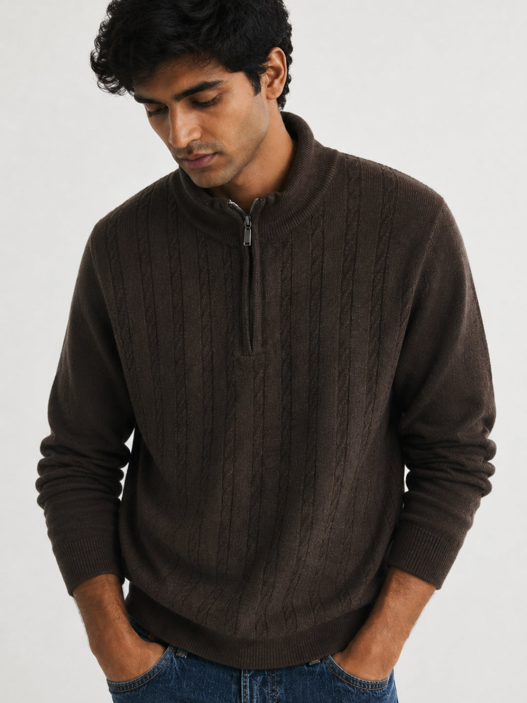 260 Half Zip Pullover I 100% Pure Wool I Woolmark Certified I Coffee Melange (Limited Edition) (Copy)