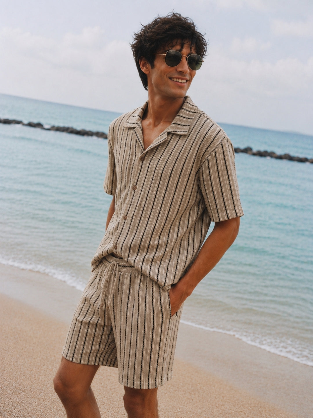 508 Crochet Resort Co-Ord Set I Camel