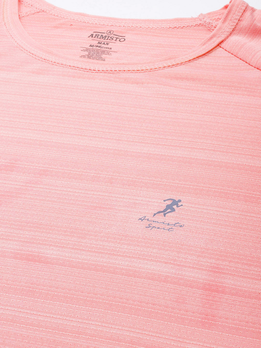 128 Textured Dri-Fit Sports Tshirt I Pink